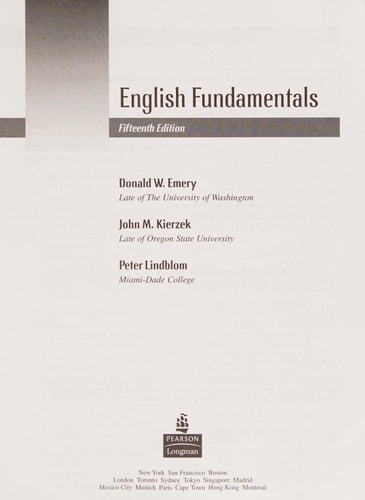 English Fundamentals