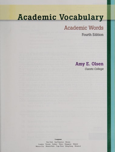 Academic Vocabulary: Academic Words