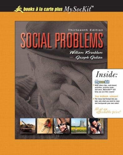 Social Problems, Books A La Carte Plus Mysockit (13th Edition)