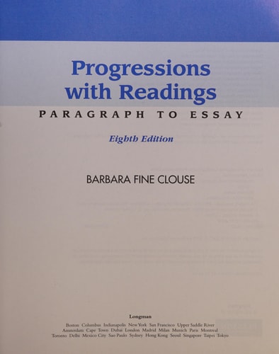 Progressions With Readings: Paragraphs to Essay