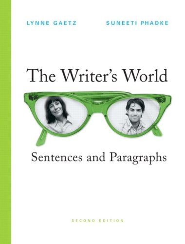 Writer's World: Sentences and Paragraphs
