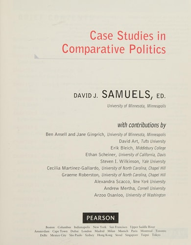 Case Studies in Comparative Politics