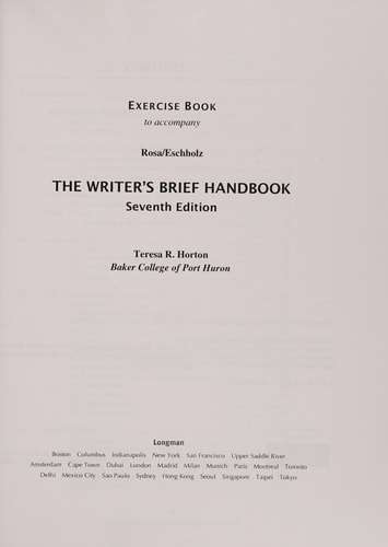 Exercise Book for The Writer's Brief Handbook