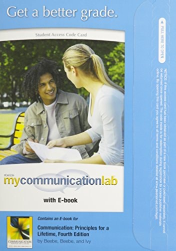 Communication: MyCommunicationLab Student Access Code Card