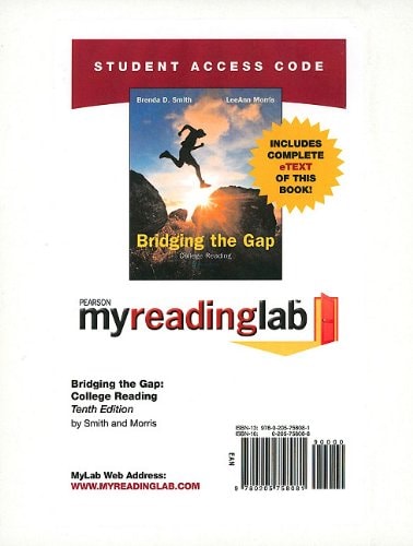 MyReadingLab with Pearson eText: Standalone Access Card for Bridging the Gap
