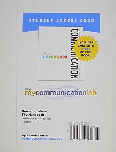 MyCommunicationLab with Pearson eText: Standalone Access Card for Communication: The Handbook
