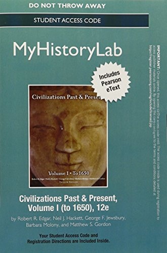 MyHistoryLab CourseCompass with Pearson eText: Standalone Access Card for Civilizations Past & Present, Volume 1