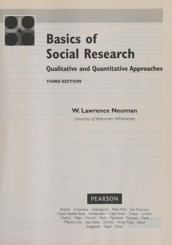 Basics of Social Research: Qualitative and Quantitative Approaches