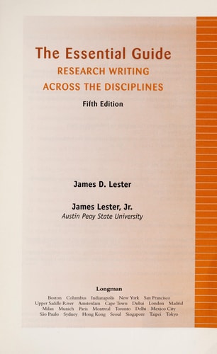 The Essential Guide: Writing Research Papers Across the Disciplines
