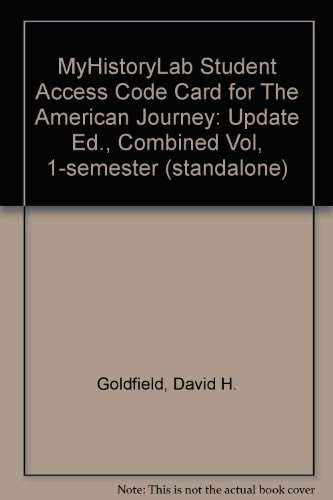 The American Journey: Myhistorylab Student Access Code Card