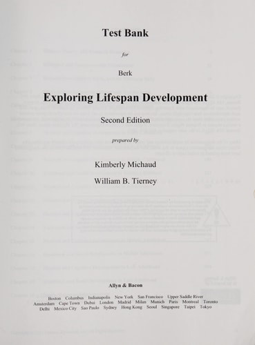 Instructor's Resource Manual for Berk: Exploring Lifespan Development, Second Edition