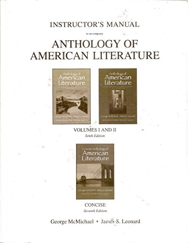 Instructor's Manual for Anthology of American Literature