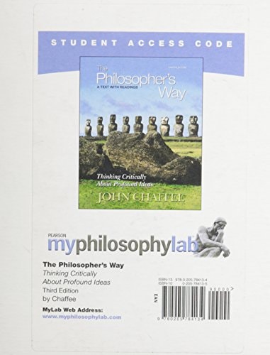 The Philosopher's Way: MyLab Student Access Code Card