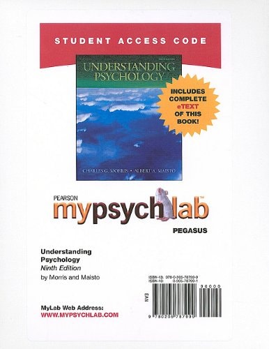 Understanding Psychology Mypsychlab Pegasus With Pearson Etext Student Access Code Card