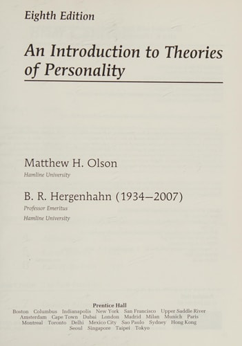 An Introduction to Theories of Personality