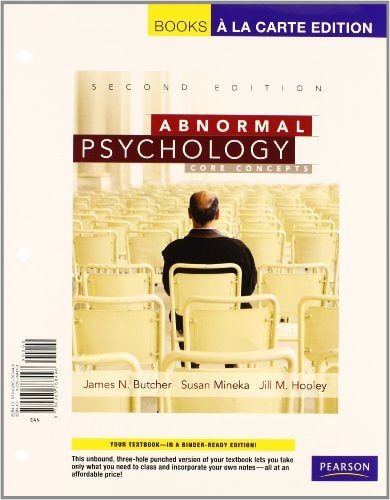 Abnormal Psychology: Core Concepts