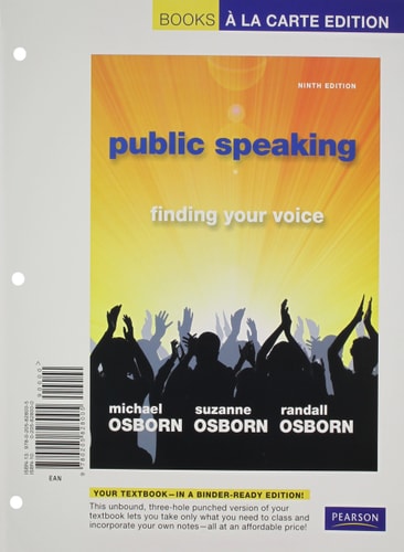 Public Speaking: Finding Your Voice, Books a la Carte Edition (9th Edition)