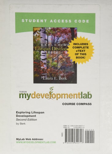 MyDevelopmentLab CourseCompass with Pearson eText: Standalone Access Card for Exploring Lifespan Development