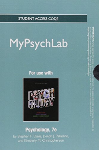 NEW MyLab Psychology without Pearson eText: Standalone Access Card for Psychology (7th Edition)