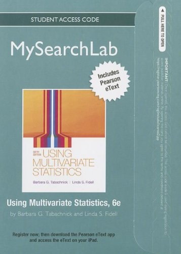 MySearchLab with Pearson eText: Standalone Access Card for Using Multivariate Statistics