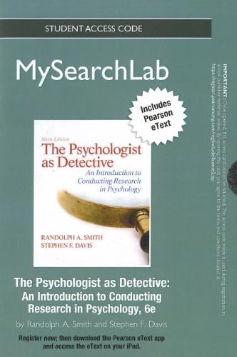 Psychologist as Detective: An Introduction to Conducting Research in Psychology
