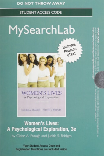 MySearchLab with Pearson eText: Standalone Access Card for Women's Lives: A Psychological Exploration