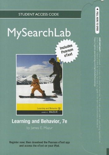 MySearchLab with Pearson eText: Learning and Behavior