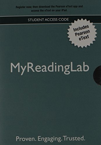 New MyReadingLab with Pearson eText: Valuepack Access Card