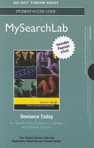 MySearchLab with Pearson eText: Standalone Access Card for Deviance Today