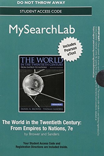The World in the Twentieth Century: MySearchLab Printed Access Card
