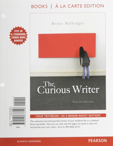 Curious Writer, The, Books a la Carte Plus MyWritingLab with eText -- Access Card Package (4th Edition)