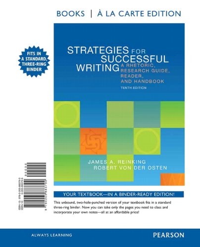 Strategies for Successful Writing: A Rhetoric, Research Guide, Reader, and Handbook