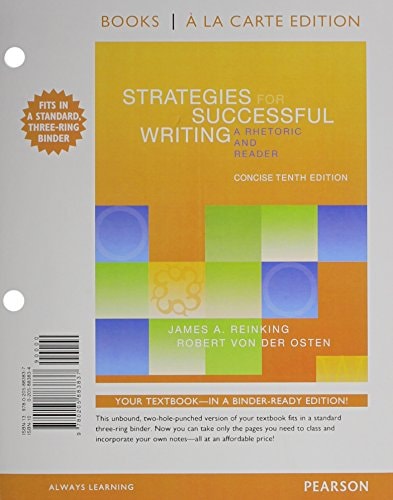 Strategies for Successful Writing: A Rhetoric and Reader