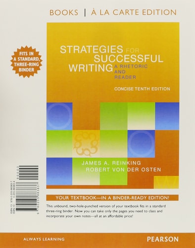 Strategies for Successful Writing, Concise Edition: A Rhetoric and Reader