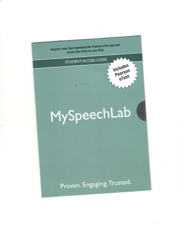NEW MySpeechLab with Pearson eText: Valuepack Access Card