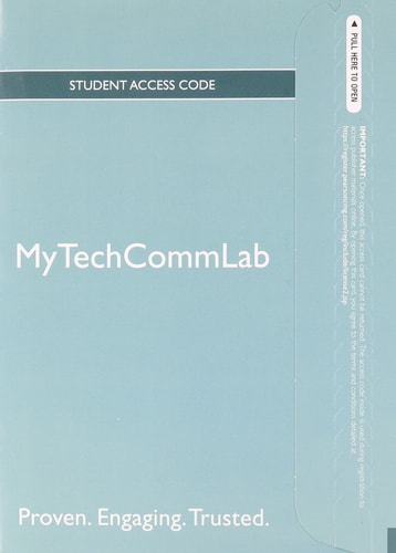 NEW MyTechCommLab without Pearson eText -- Standalone Access Card