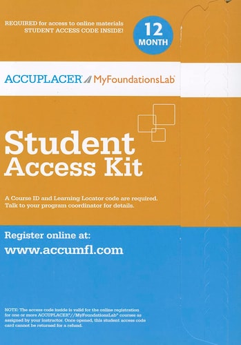 ACCUPLACER/MyLab Foundational Skills without Pearson eText -- Standalone Access Card (12-Month access)