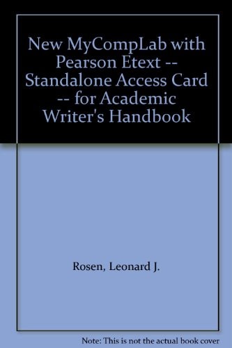 MyCompLab with Pearson eText: Standalone Access Card for Academic Writer's Handbook