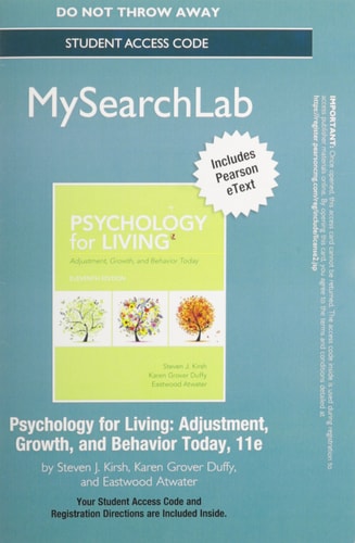 Psychology for Living: Adjustment, Growth, and Behavior Today