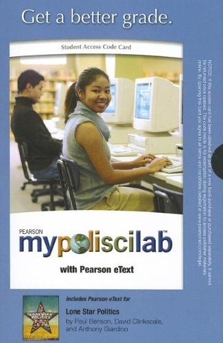 Lone Star Politics: MyPoliSciLab with Pearson eText Standalone Access Card