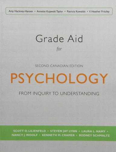 Study Guide for Psychology: From Inquiry to Understanding, Second Canadian Edition