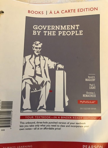 Government by the People: 2012 Election Edition: Includes Voter Registration Application