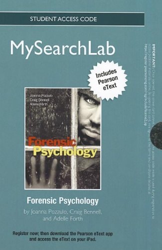 MySearchLab with Pearson eText: Standalone Access Card for Forensic Psychology