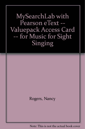 MySearchLab with Pearson eText: Valuepack Access Card for Music for Sight Singing
