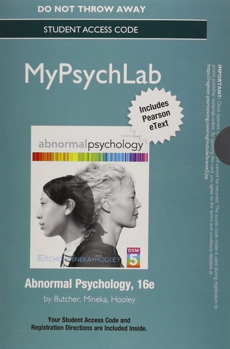 Abnormal Psychology (16th Edition)