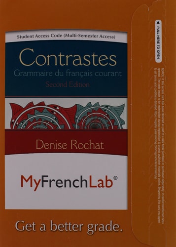 Contrastes MyFrenchLab Access Code Grammaire Du Franais Courant (Multi Semester Access)