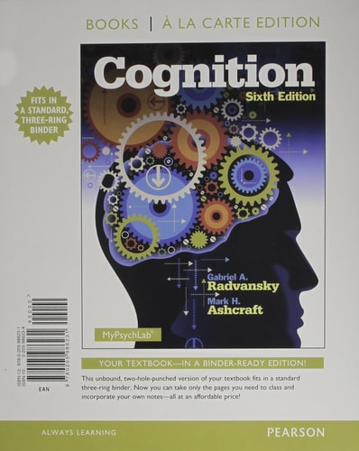 Cognition, Books a la Carte Edition (6th Edition)