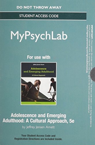 NEW MyPsychLab: Standalone Access Card for Adolescence and Emerging Adulthood