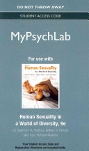 NEW MyPsychLab without Pearson eText -- Standalone Access Card -- for Human Sexuality in a World of Diversity (9th Edition)