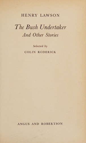 The Bush Undertaker and Other Stories